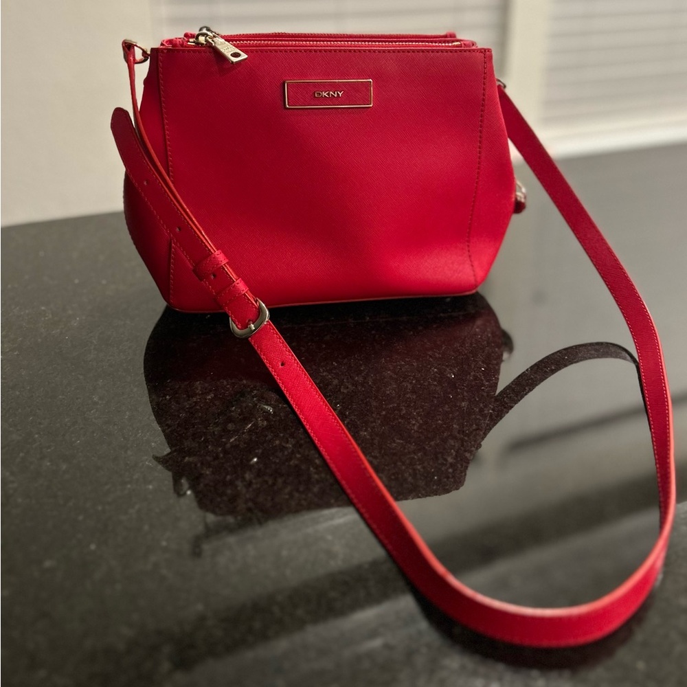 Red DKNY Shoulder/Crossbody Bag